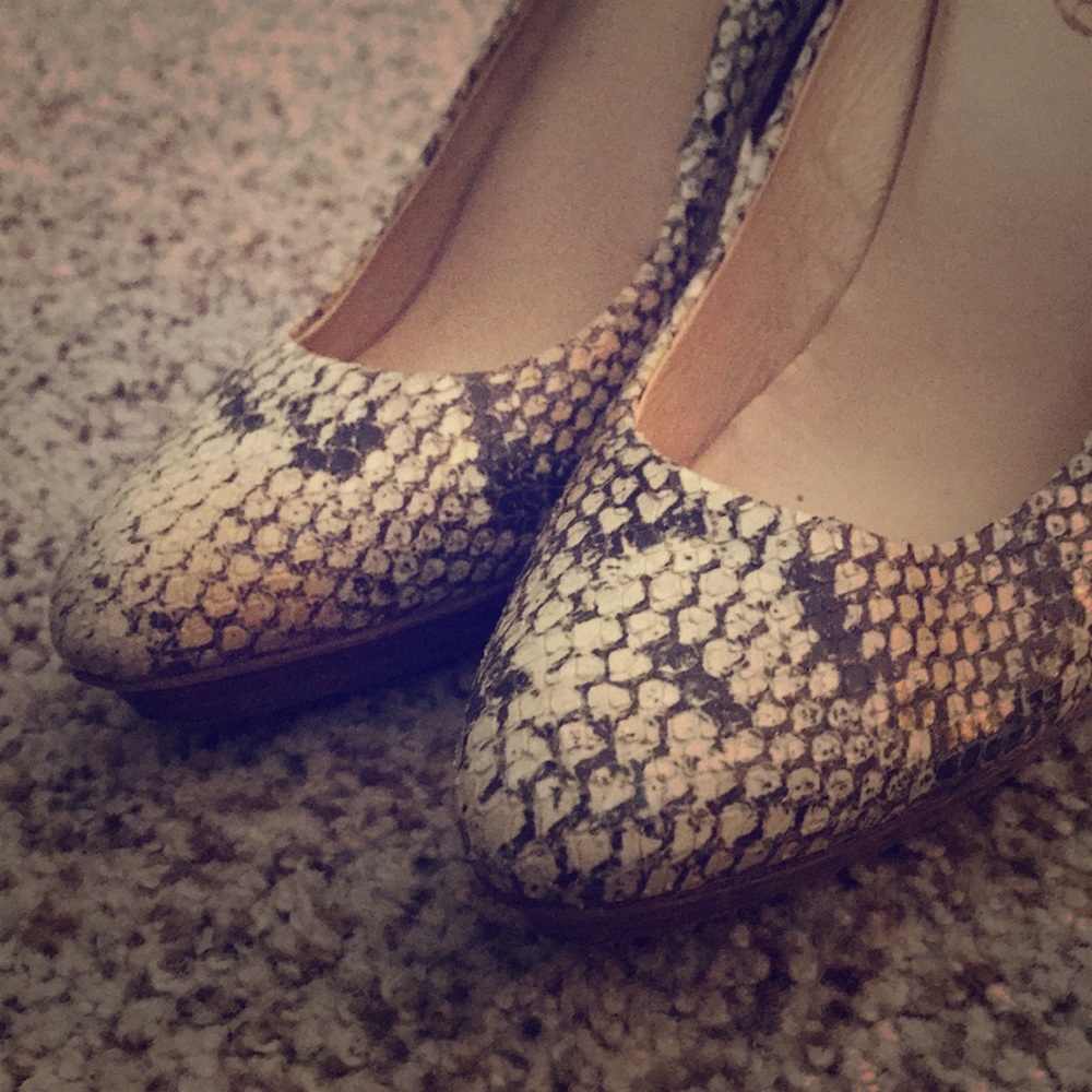 Python Leather Heels - image 1